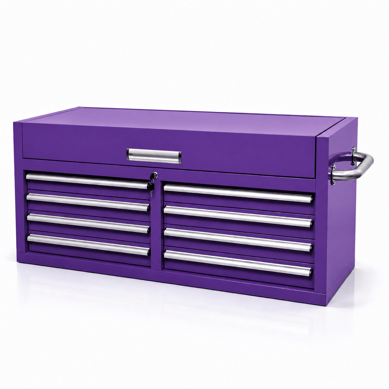 46" Heavy - Duty 8 - Drawer Upper Tool Chest – Steel Workshop Storage Cabinet (Competible with: 46" Rolling Tool Workbench) - Hand Tools with 46" Upper Tool Chest – Purple | Sold by Uncle Wiener's Wholesale