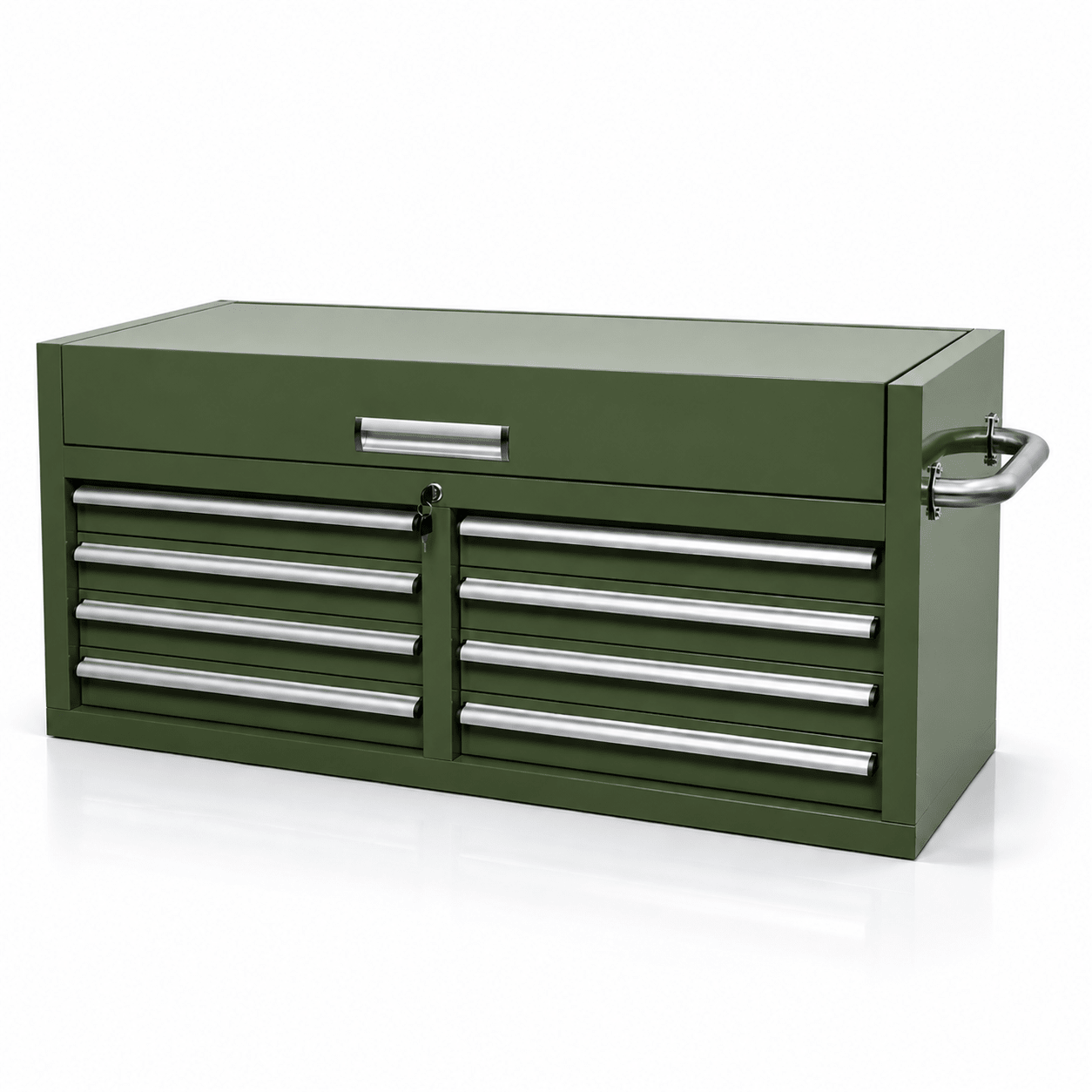 46" Heavy - Duty 8 - Drawer Upper Tool Chest – Steel Workshop Storage Cabinet (Competible with: 46" Rolling Tool Workbench) - Hand Tools with 46" Upper Tool Chest – Green | Sold by Uncle Wiener's Wholesale