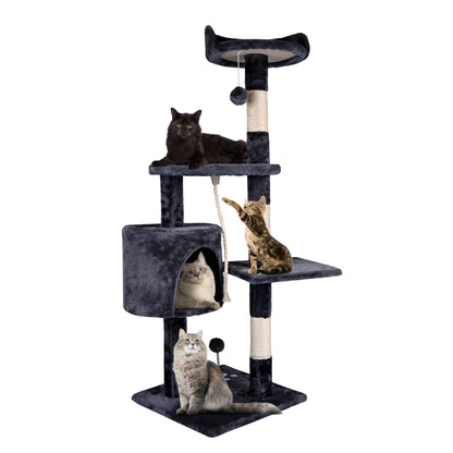 46″ Multi - Level Cat Tree Condo with Scratching Posts & Plush Platforms AMCT08 - with | Sold by Uncle Wiener's Wholesale