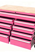 46" Rolling Tool Workbench – Heavy - Duty Mobile Storage Cabinet with 9 Drawers - with Neon Pink | Sold by Uncle Wiener's Wholesale