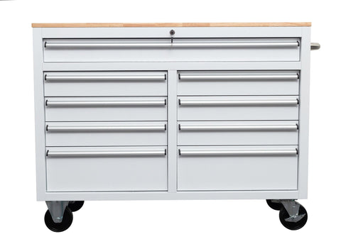 46" Rolling Tool Workbench – Heavy - Duty Mobile Storage Cabinet with 9 Drawers - with Emerald Green JD | Sold by Uncle Wiener's Wholesale