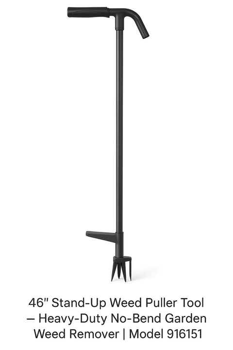 46" Stand - Up Weed Puller Tool – Heavy - Duty No - Bend Garden Weed Remover | Model 9161151 - with | Sold by Uncle Wiener's Wholesale