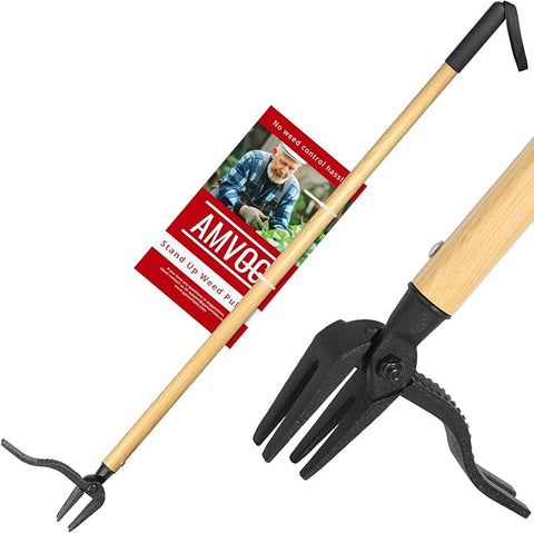 46" Stand - Up Weed Puller Tool – Heavy - Duty No - Bend Garden Weed Remover | Model 9161151 - with | Sold by Uncle Wiener's Wholesale