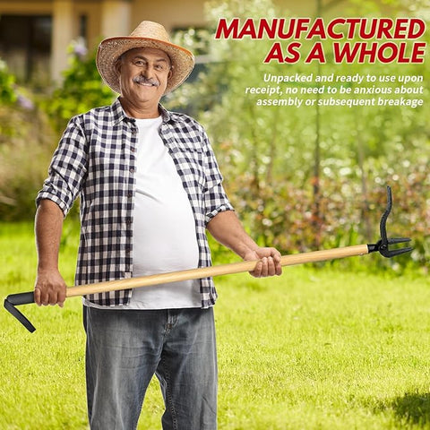 46" Stand - Up Weed Puller Tool – Heavy - Duty No - Bend Garden Weed Remover | Model 9161151 - with | Sold by Uncle Wiener's Wholesale