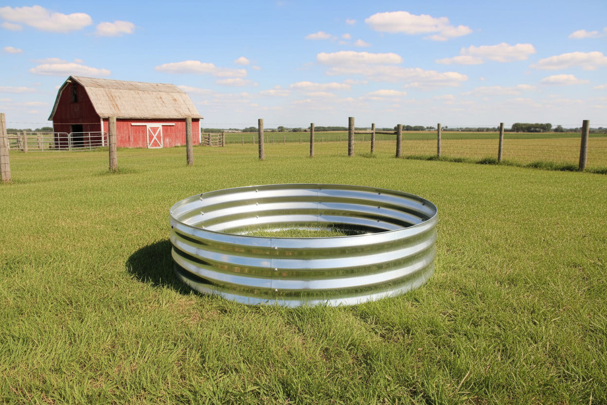 47" Round Metal Raised Garden Bed – Galvanized Steel Circular Planter for Vegetables & Flowers 929523 - with | Sold by Uncle Wiener's Wholesale