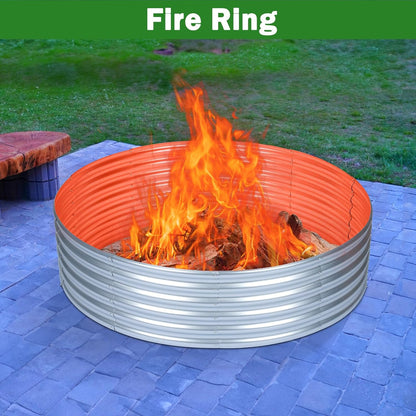47" Round Metal Raised Garden Bed – Galvanized Steel Circular Planter for Vegetables & Flowers 929523 - with | Sold by Uncle Wiener's Wholesale