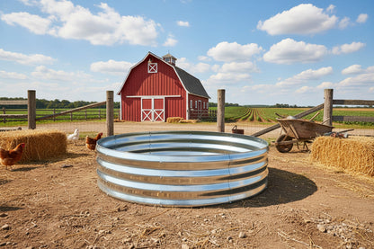 47" Round Metal Raised Garden Bed – Galvanized Steel Circular Planter for Vegetables & Flowers 929523 - with | Sold by Uncle Wiener's Wholesale