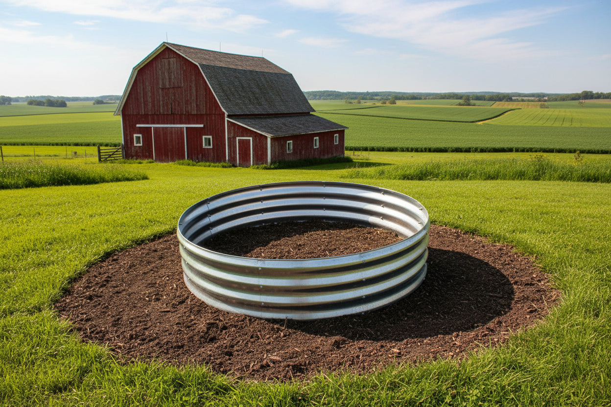 47" Round Metal Raised Garden Bed – Galvanized Steel Circular Planter for Vegetables & Flowers 929523 - with | Sold by Uncle Wiener's Wholesale