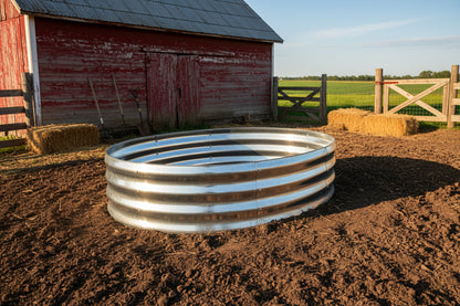 47" Round Metal Raised Garden Bed – Galvanized Steel Circular Planter for Vegetables & Flowers 929523 - with | Sold by Uncle Wiener's Wholesale