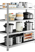 47" Stainless Steel Storage Rack – 4 Shelf Commercial Kitchen Organizer 9938843 - with | Sold by Uncle Wiener's Wholesale