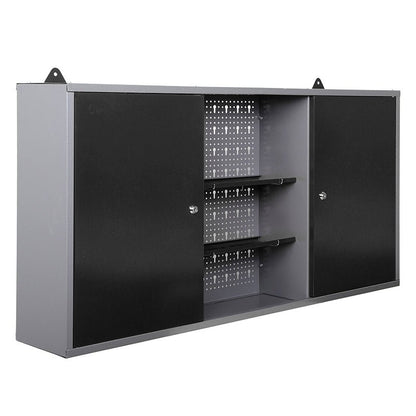 47" x 8" Wall Mounted Steel Storage Cabinet with 3 Doors, 23.6" Height Heavy Duty Garage Organizer TC003 - with | Sold by Uncle Wiener's Wholesale