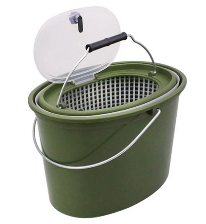 Fishing Bait & Live Catch Bucket with Strainer Insert – Heavy-Duty Angler Pail 47911410