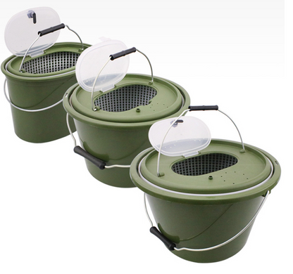 Fishing Bait & Live Catch Bucket with Strainer Insert – Heavy-Duty Angler Pail 47911410