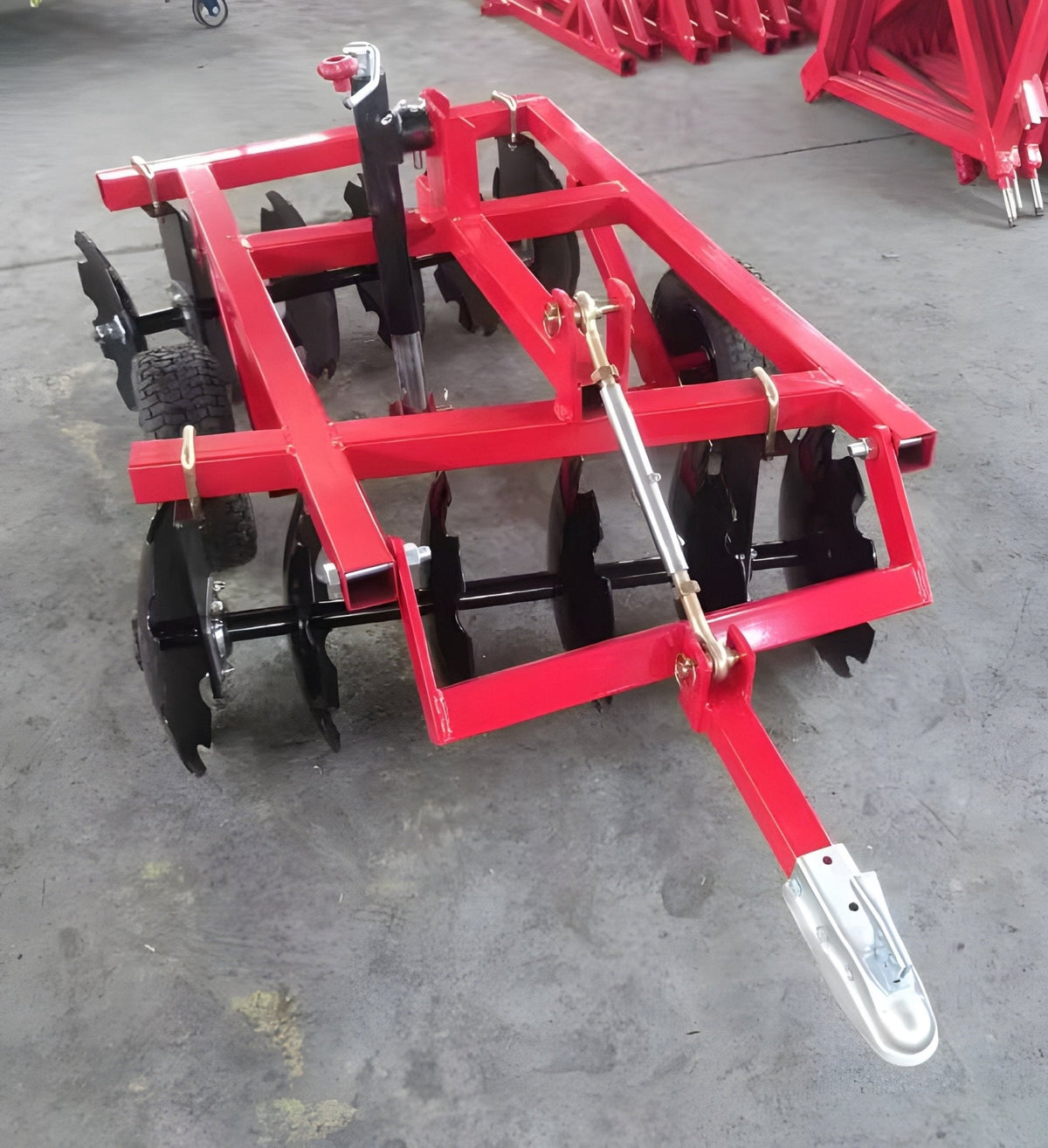 48″ ATV Disc Harrow with 12 Blades & 50mm Ball Hitch – Heavy Duty Fram ...