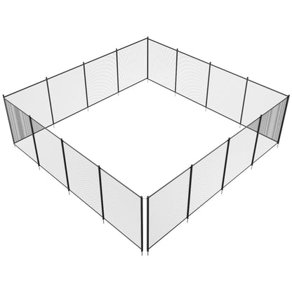 48 FT Removable Pool Fence Kit with 4 Panels, 4 ft Height Child & Pet Safety Barrier Teslin PVC Mesh PF0448 - with | Sold by Uncle Wiener's Wholesale