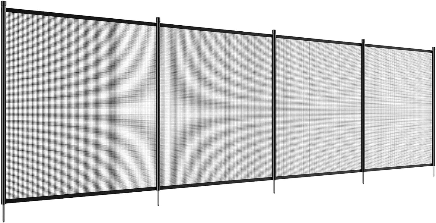48 FT Removable Pool Fence Kit with 4 Panels, 4 ft Height Child & Pet Safety Barrier Teslin PVC Mesh PF0448 - with | Sold by Uncle Wiener's Wholesale