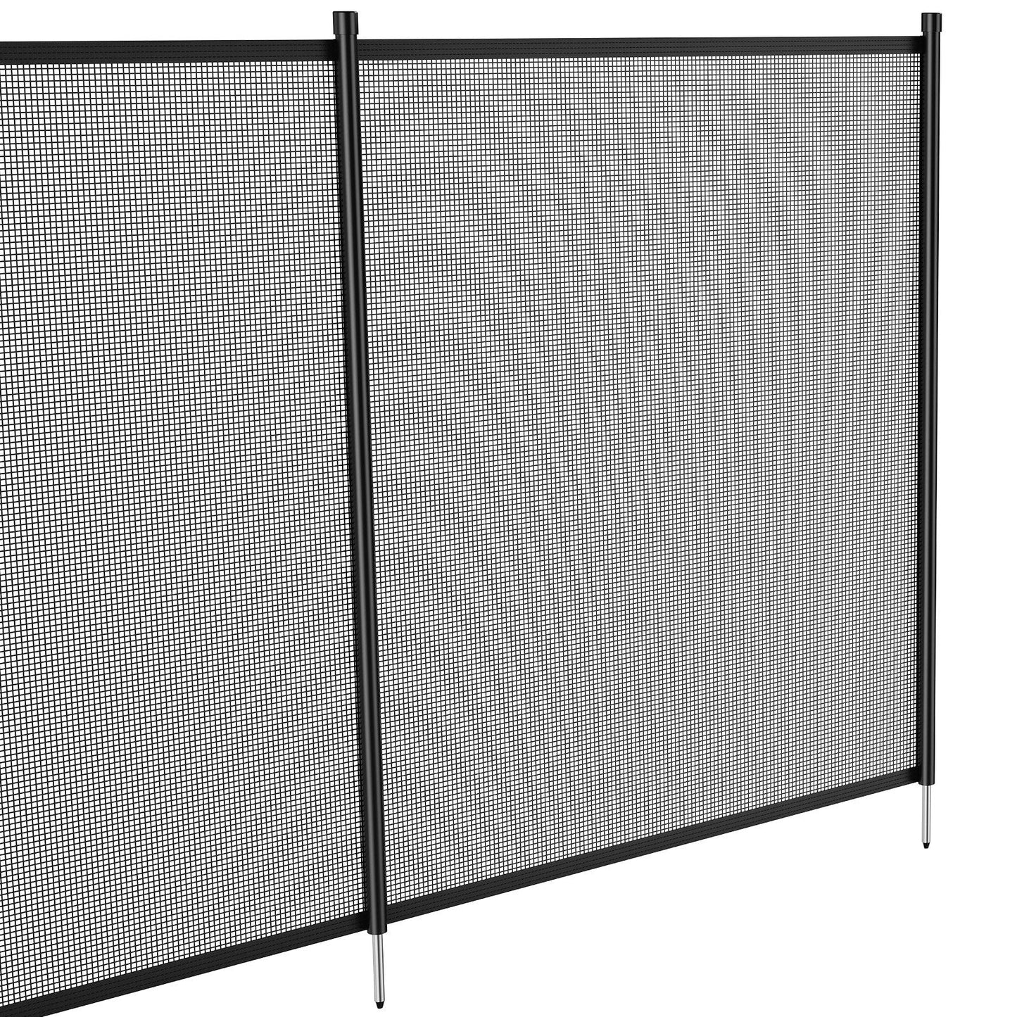 48 FT Removable Pool Fence Kit with 4 Panels, 4 ft Height Child & Pet Safety Barrier Teslin PVC Mesh PF0448 - with | Sold by Uncle Wiener's Wholesale