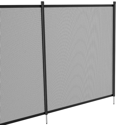 48 FT Removable Pool Fence Kit with 4 Panels, 4 ft Height Child & Pet Safety Barrier Teslin PVC Mesh PF0448 - with | Sold by Uncle Wiener's Wholesale