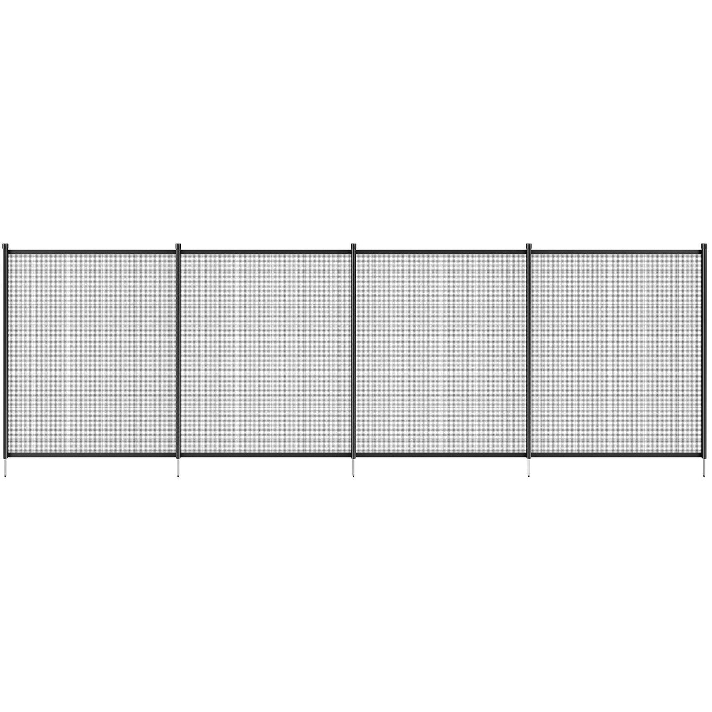48 FT Removable Pool Fence Kit with 4 Panels, 4 ft Height Child & Pet Safety Barrier Teslin PVC Mesh PF0448 - with | Sold by Uncle Wiener's Wholesale