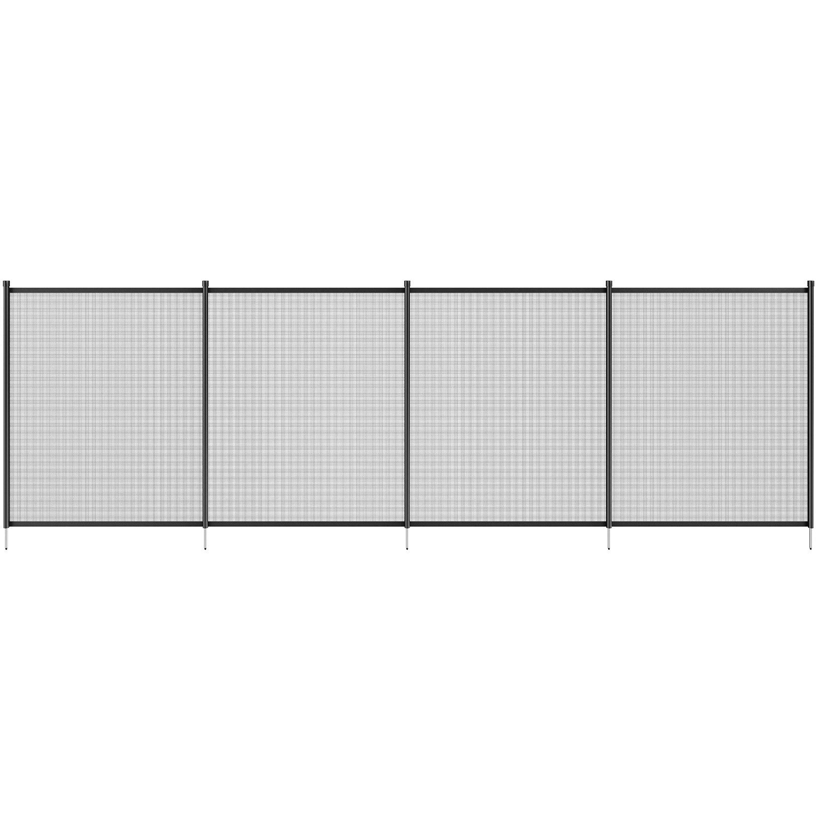 48 FT Removable Pool Fence Kit with 4 Panels, 4 ft Height Child & Pet Safety Barrier Teslin PVC Mesh PF0448 - with | Sold by Uncle Wiener's Wholesale