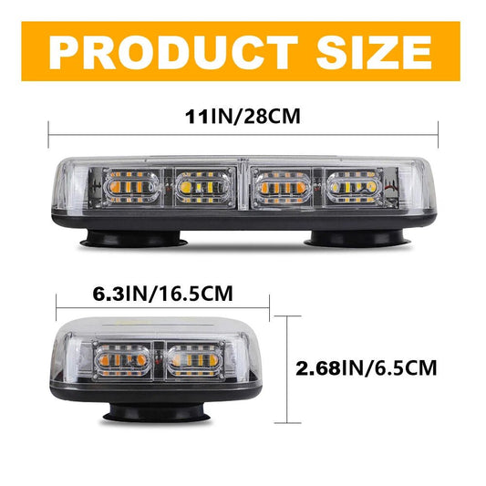 48 LED Magnetic Roof Top Strobe Light Bar 16 Flash Modes IP67 12-24V 48LEDR - with | Sold by Uncle Wiener's Wholesale