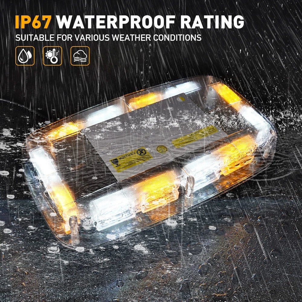 48 LED Magnetic Roof Top Strobe Light Bar 16 Flash Modes IP67 12-24V 48LEDR - with | Sold by Uncle Wiener's Wholesale