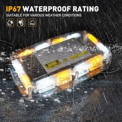 48 LED Magnetic Roof Top Strobe Light Bar 16 Flash Modes IP67 12-24V 48LEDR - with | Sold by Uncle Wiener's Wholesale
