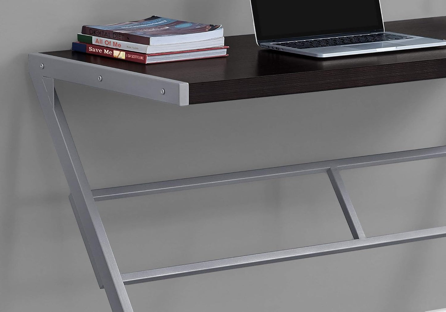 48″ Z‑Leg Computer Desk – Rustic Industrial Style Modern Office Furniture K737D - with Rustic & Black Base | Sold by Uncle Wiener's Wholesale