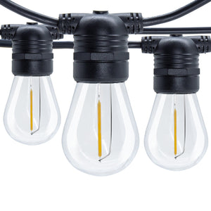 48ft + 6ft Solar LED String Lights Warm White Outdoor Patio Lights 16 or 24 Bulb Options HBSL54