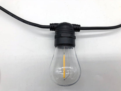 48ft + 6ft Solar LED String Lights Warm White Outdoor Patio Lights 16 or 24 Bulb Options HBSL54 - with 16 Bulb Set | Sold by Uncle Wiener's Wholesale
