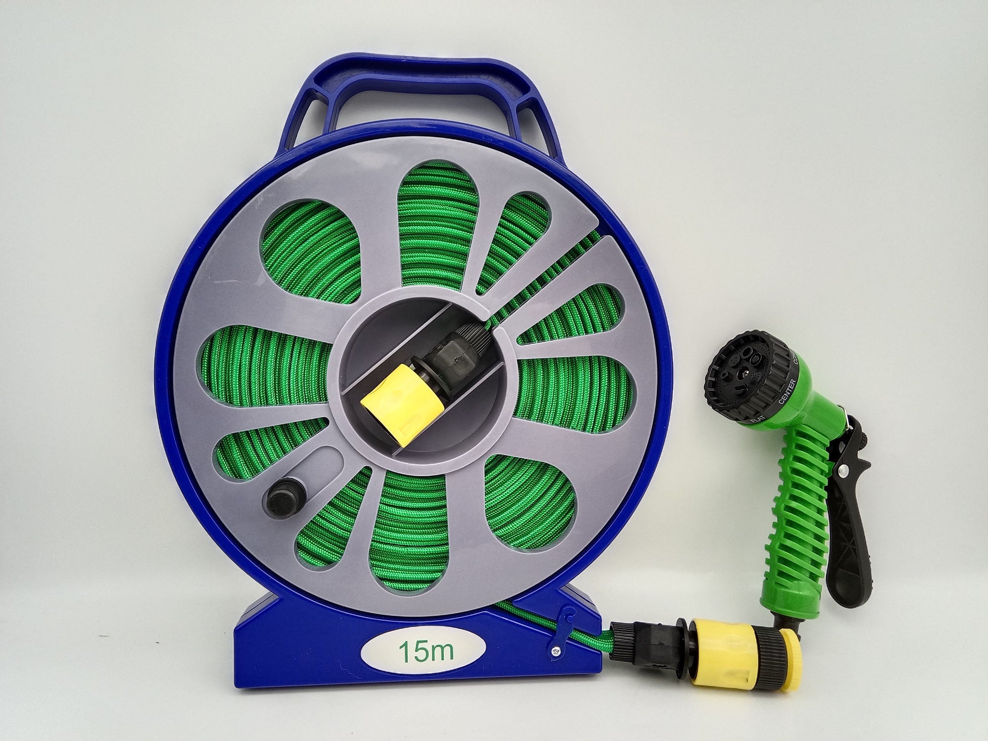 49 FT Garden Hose Reel Set with Spray Nozzle Portable Water Hose Storage G0296C - with | Sold by Uncle Wiener's Wholesale