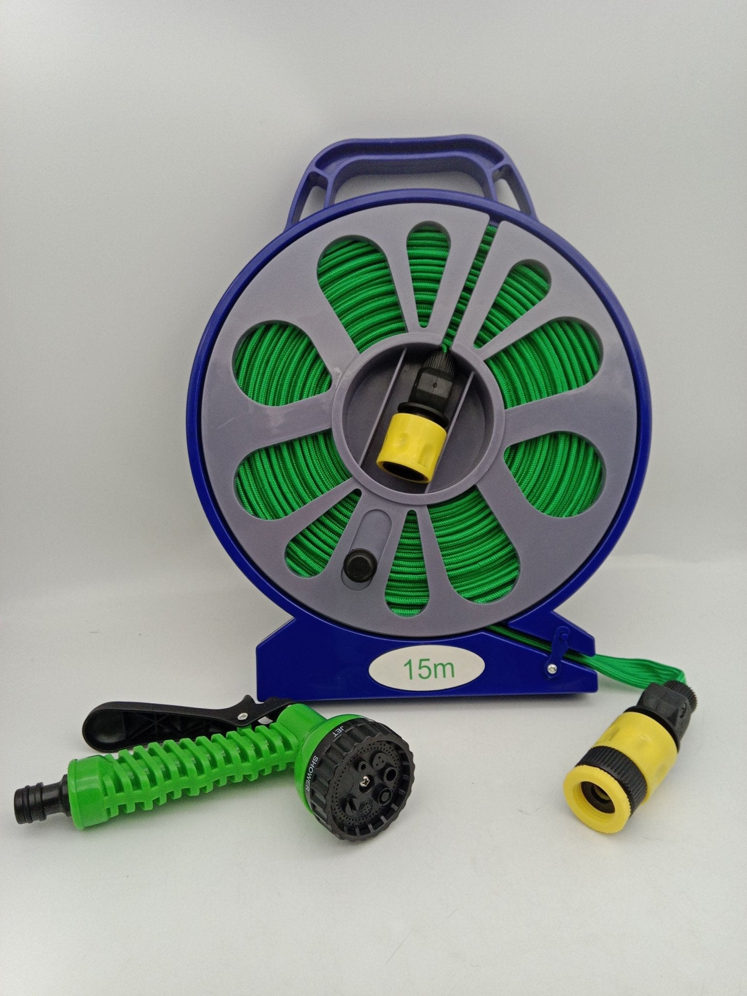49 FT Garden Hose Reel Set with Spray Nozzle Portable Water Hose Storage G0296C - with | Sold by Uncle Wiener's Wholesale