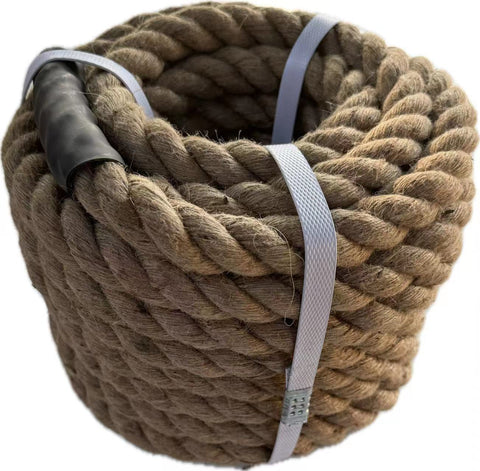 Heavy-Duty 1" × 50 ft Natural Jute Rope – 4-Strand Twisted, 1080 lbs Tensile Strength