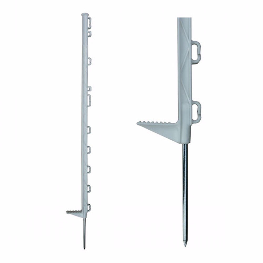4ft Electric Fence Post White – Step-In Livestock Fence Stake for Poly ...