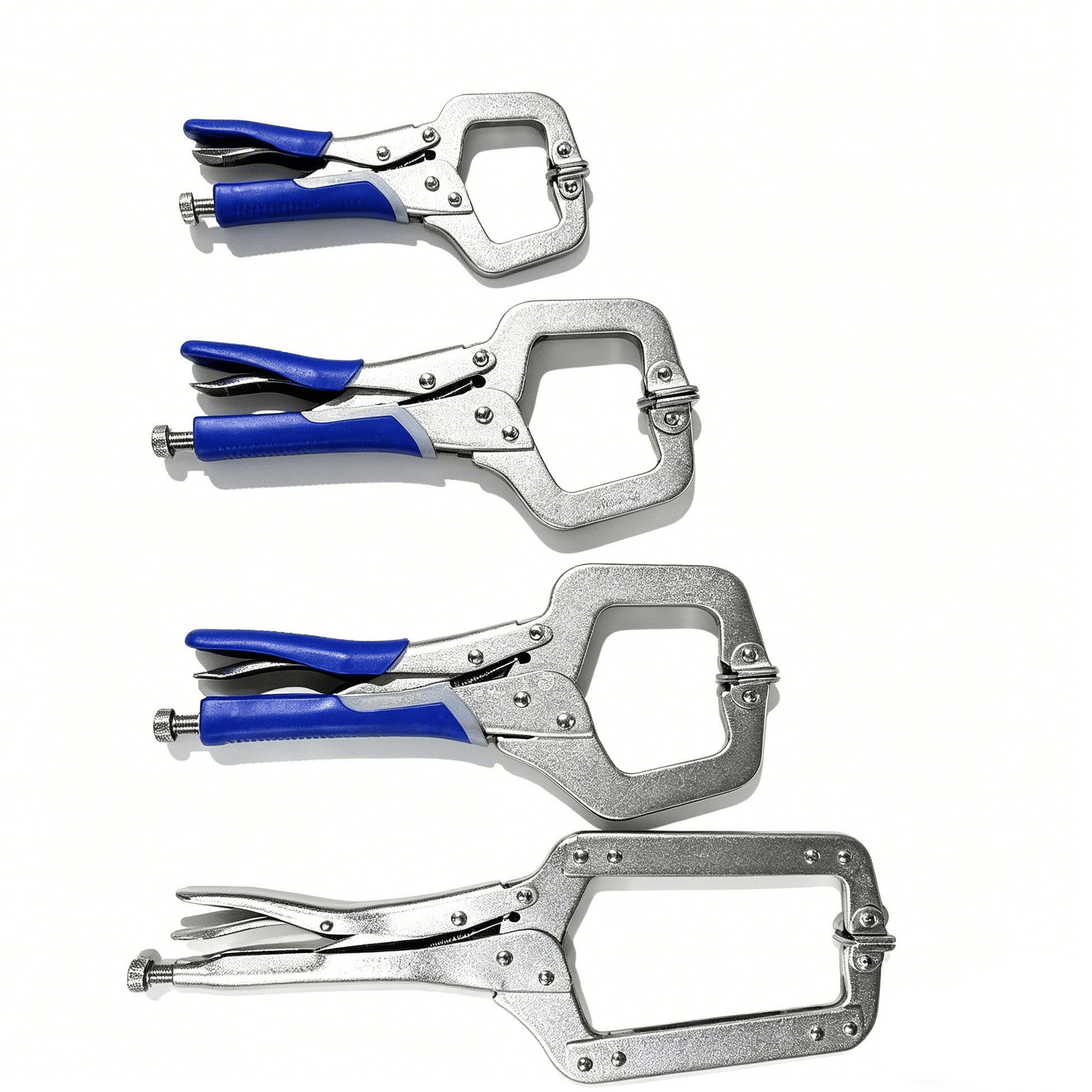4PCS C-Clamp Locking Pliers Set 6" 9" 11" 14" Heavy Duty Swivel Pad Grip Welding Clamp Tool 4CCLP - with | Sold by Uncle Wiener's Wholesale