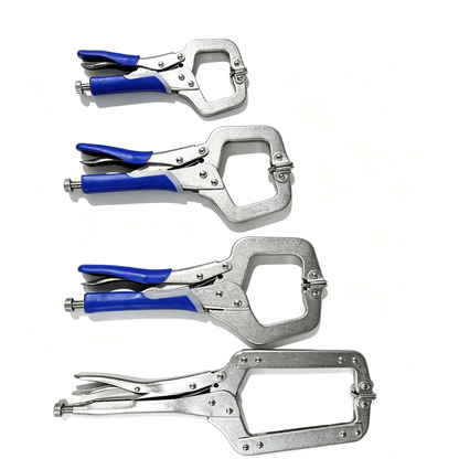 4PCS C-Clamp Locking Pliers Set 6" 9" 11" 14" Heavy Duty Swivel Pad Grip Welding Clamp Tool 4CCLP - with | Sold by Uncle Wiener's Wholesale
