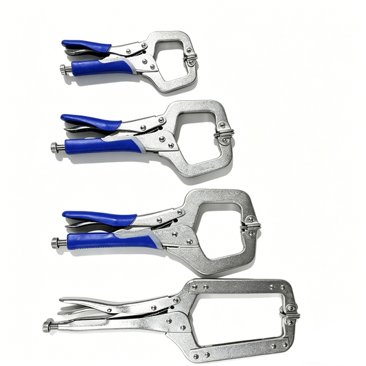 4PCS C-Clamp Locking Pliers Set 6" 9" 11" 14" Heavy Duty Swivel Pad Grip Welding Clamp Tool 4CCLP - with | Sold by Uncle Wiener's Wholesale