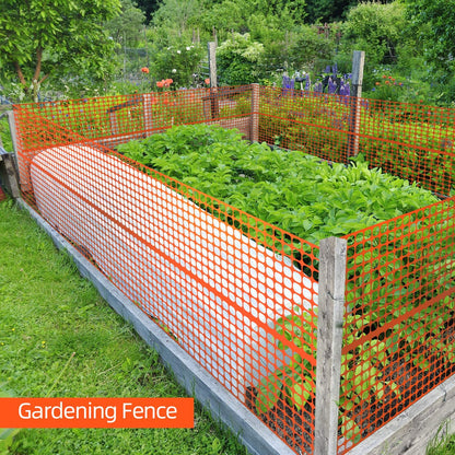4x50 FT Plastic Snow Fence – Green & Orange Wind/Safety Barrier | 57WF5 / 57WF6 - with Orange Fence | Sold by Uncle Wiener's Wholesale