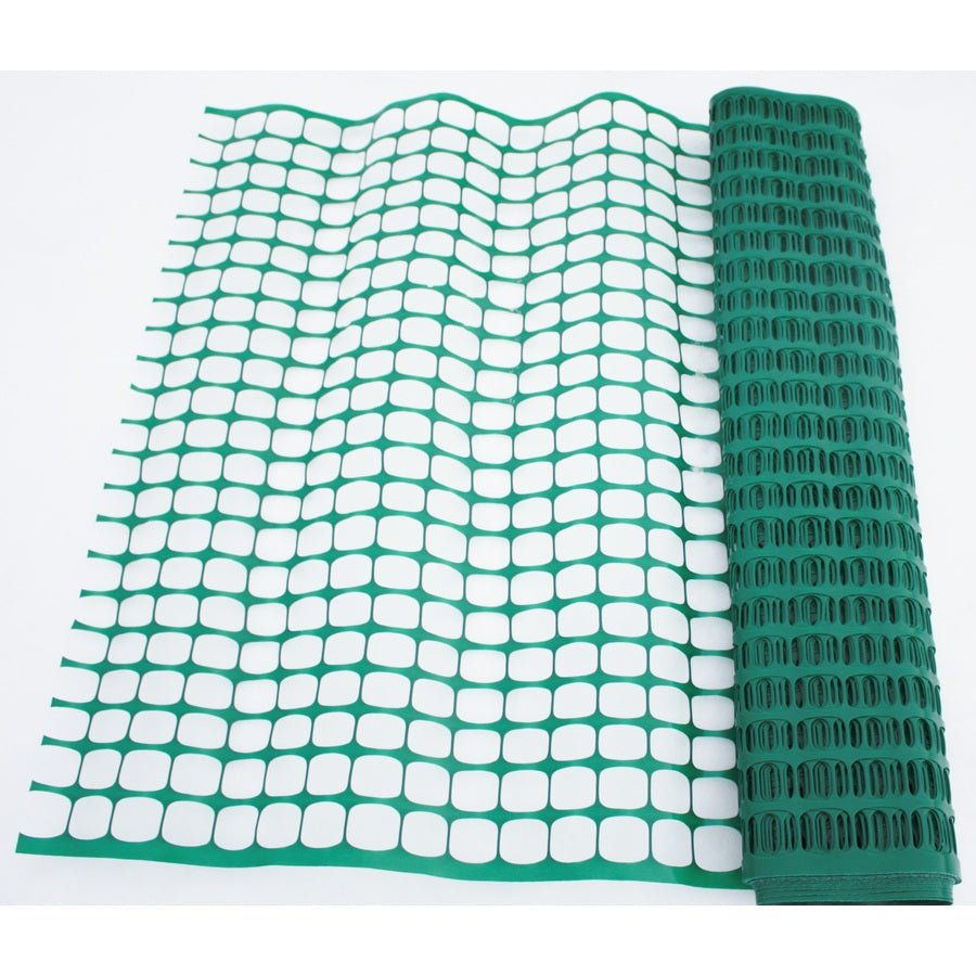 4x50 FT Plastic Snow Fence – Green & Orange Wind/Safety Barrier | 57WF5 / 57WF6 - with Green Fence | Sold by Uncle Wiener's Wholesale