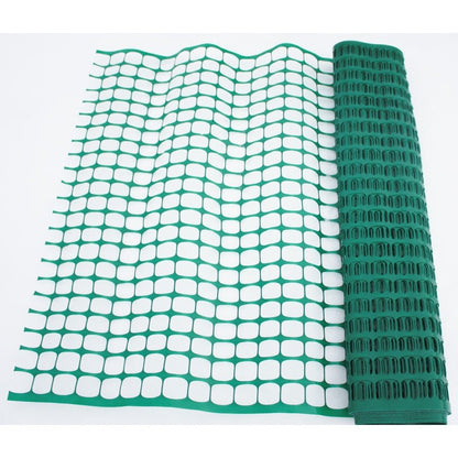 4x50 FT Plastic Snow Fence – Green & Orange Wind/Safety Barrier | 57WF5 / 57WF6 - with Green Fence | Sold by Uncle Wiener's Wholesale