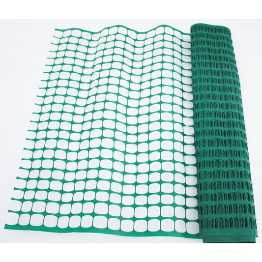 4x50 FT Plastic Snow Fence – Green & Orange Wind/Safety Barrier | 57WF5 / 57WF6 - with Green Fence | Sold by Uncle Wiener's Wholesale