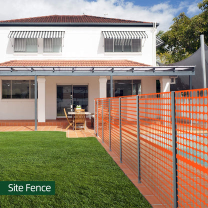4x50 FT Plastic Snow Fence – Green & Orange Wind/Safety Barrier | 57WF5 / 57WF6 - with Orange Fence | Sold by Uncle Wiener's Wholesale