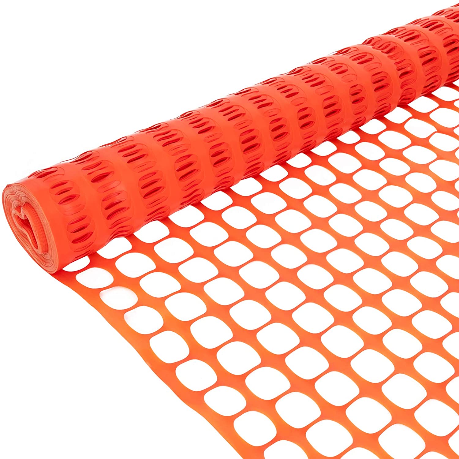 4x50 FT Plastic Snow Fence – Green & Orange Wind/Safety Barrier | 57WF5 / 57WF6 - with Orange Fence | Sold by Uncle Wiener's Wholesale