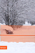 4x50 FT Plastic Snow Fence – Green & Orange Wind/Safety Barrier | 57WF5 / 57WF6 - with Orange Fence | Sold by Uncle Wiener's Wholesale