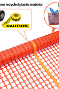 4x50 FT Plastic Snow Fence – Green & Orange Wind/Safety Barrier | 57WF5 / 57WF6 - with Orange Fence | Sold by Uncle Wiener's Wholesale