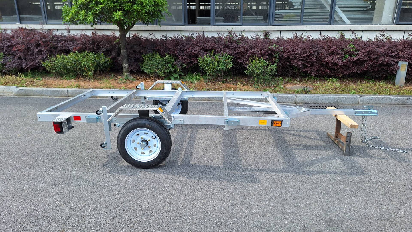 4x8 FT Folding Aluminum Utility Trailer – Lightweight, Rust-Resistant ATV Hauler | 1400 LB GVWR | Model 90158AL1 - General Equipment with | Sold by Uncle Wiener's Wholesale