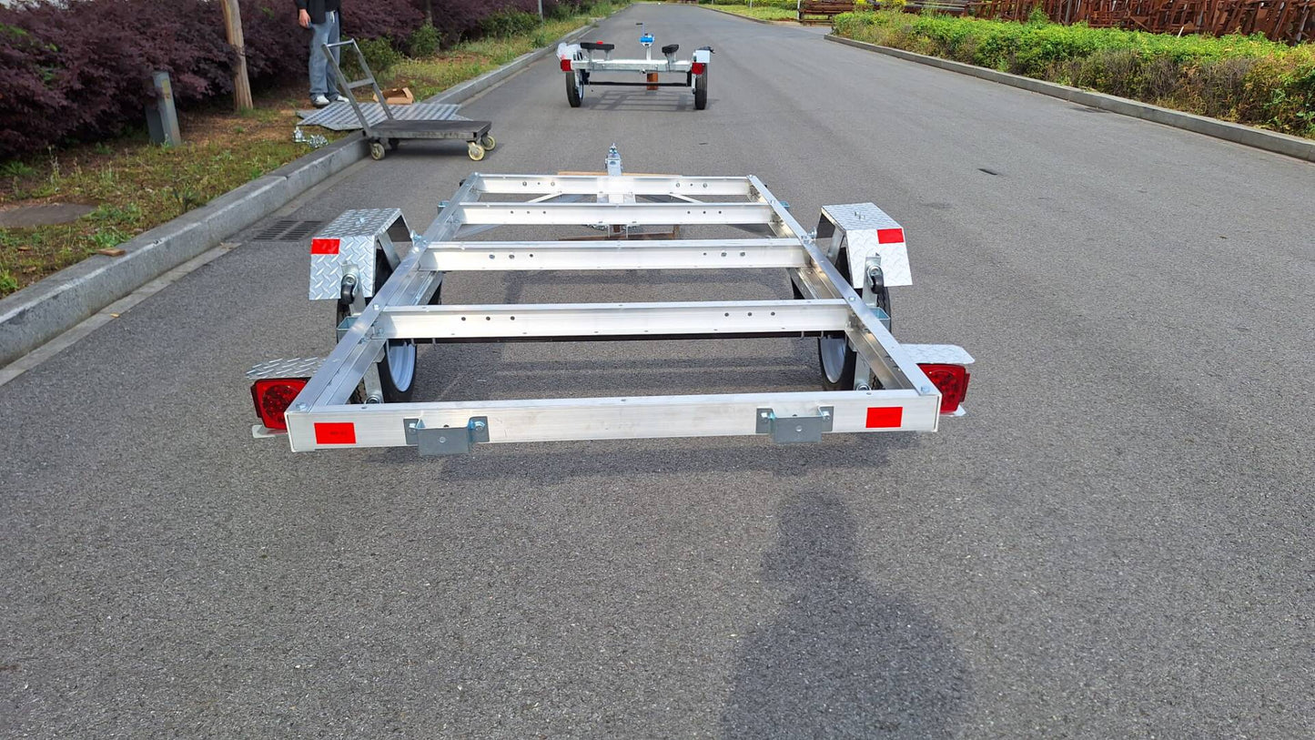 4x8 FT Folding Aluminum Utility Trailer – Lightweight, Rust-Resistant ATV Hauler | 1400 LB GVWR | Model 90158AL1 - General Equipment with | Sold by Uncle Wiener's Wholesale