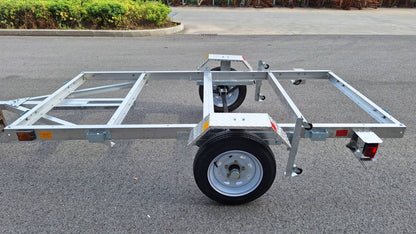 4x8 FT Folding Aluminum Utility Trailer – Lightweight, Rust-Resistant ATV Hauler | 1400 LB GVWR | Model 90158AL1 - General Equipment with | Sold by Uncle Wiener's Wholesale