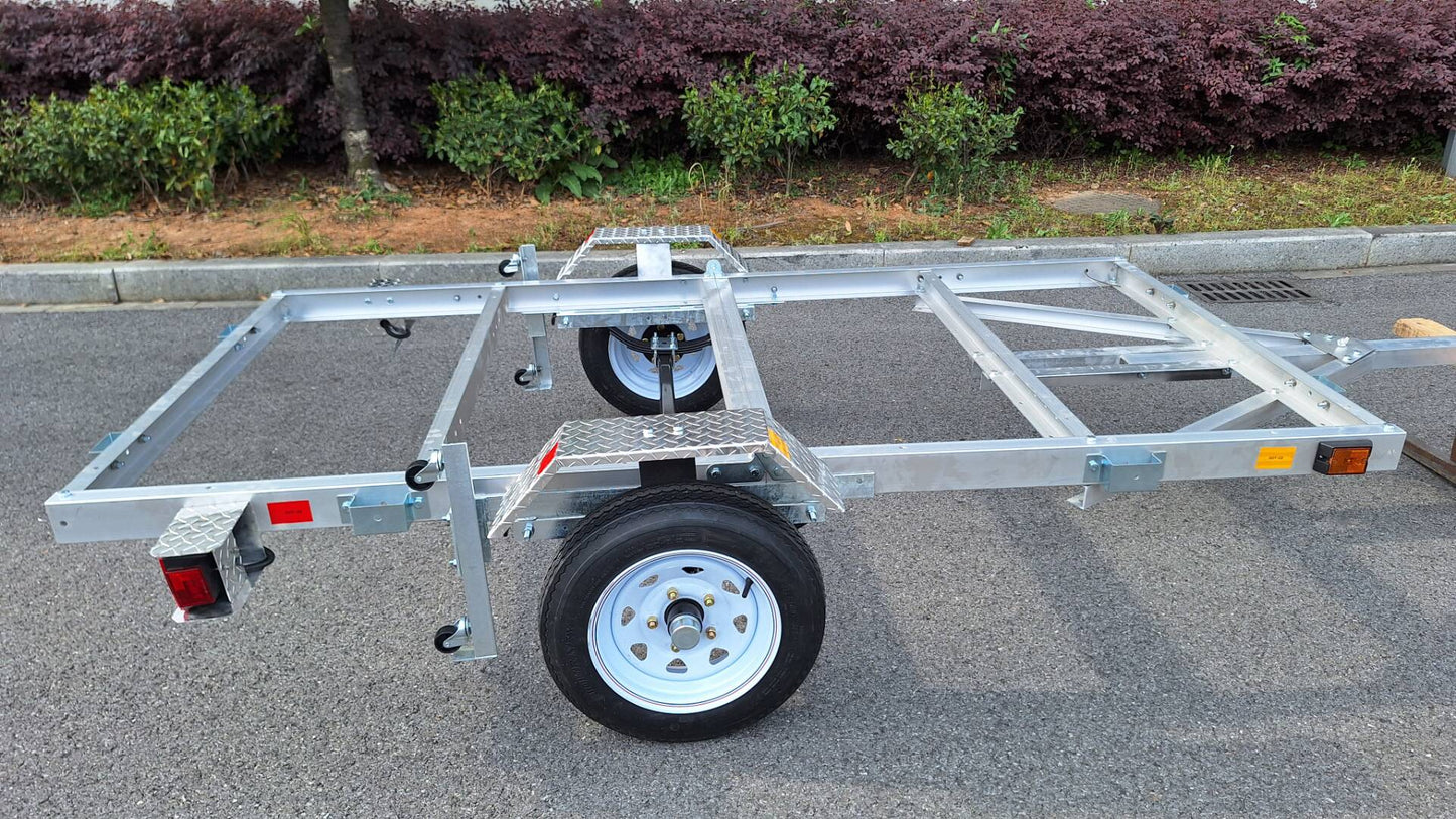 4x8 FT Folding Aluminum Utility Trailer – Lightweight, Rust-Resistant ATV Hauler | 1400 LB GVWR | Model 90158AL1 - General Equipment with | Sold by Uncle Wiener's Wholesale