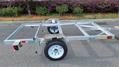 4x8 FT Folding Aluminum Utility Trailer – Lightweight, Rust-Resistant ATV Hauler | 1400 LB GVWR | Model 90158AL1 - General Equipment with | Sold by Uncle Wiener's Wholesale